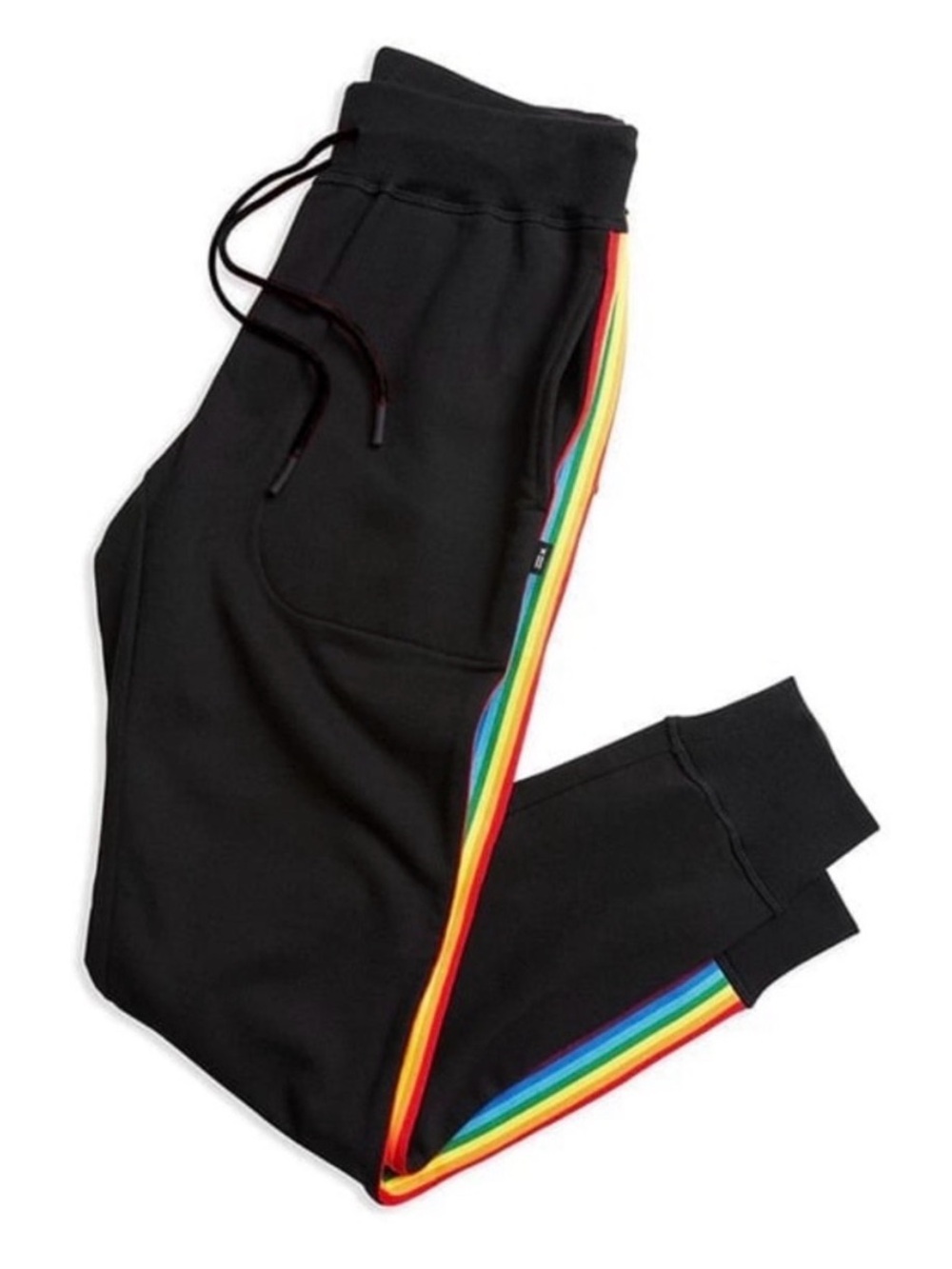 TOMBOYX Black Rainbow Pride French Terry Jogger Size S - Picture 2 of 9